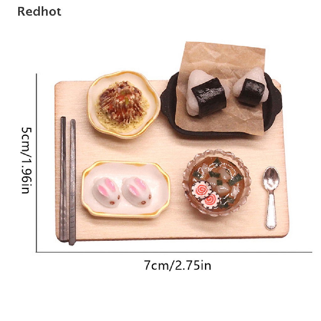 &lt; Redhot &gt; Bộ Đồ Ăn Sáng Trang Trí Nhà Búp Bê 1: 12