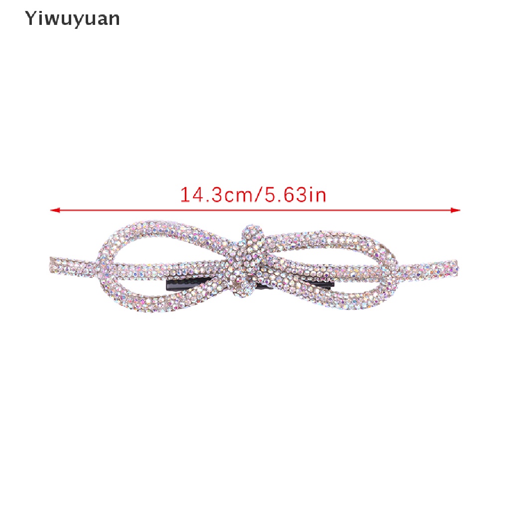 Bộ 2 Kẹp Tóc Nơ Đính Đá Cho Nữ