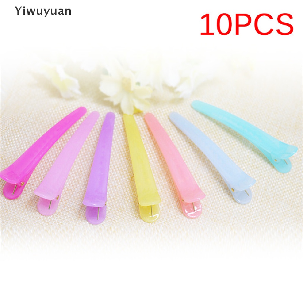 Bộ 10 Kẹp Tóc Cá Sấu Bằng Nhựa Nhiều Màu Sắc