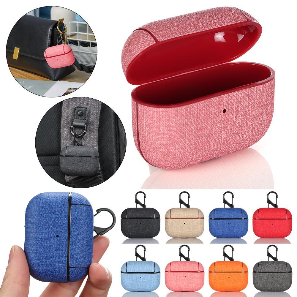 Vỏ Bọc Hộp Sạc Tai Nghe Không Dây Airpods Bằng Vải Dệt Thời Trang Ốp