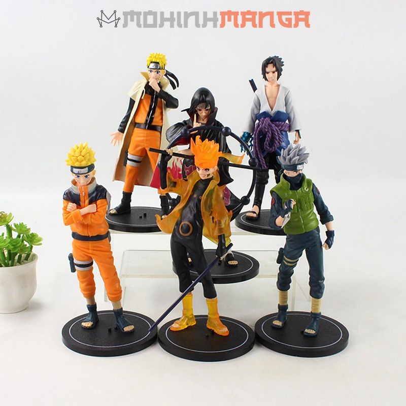 Mô hình 6 nhân vật Naruto Kakashi Sasuke Itachi Gaara Sakura Minato Rock Lee Nara Shikamaru Hinata Boruto Hokage Kiba