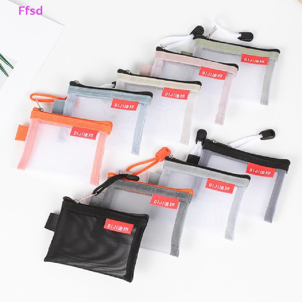 {Ffsd} Túi Lưới Mini Đựng Tiền Xu / Tai Nghe / Thẻ Tín Dụng * Bán Chạy