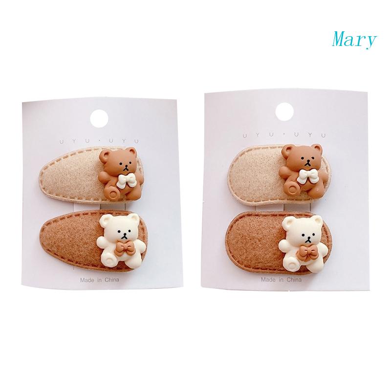 1 Cặp Kẹp Tóc Hình Gấu Dễ Thương Cho Bé Gái