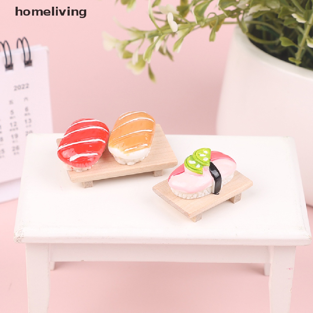 1 Bộ Dĩa Sushi Trái Cây Trang Trí Nhà Búp Bê Tỉ Lệ 1: 12