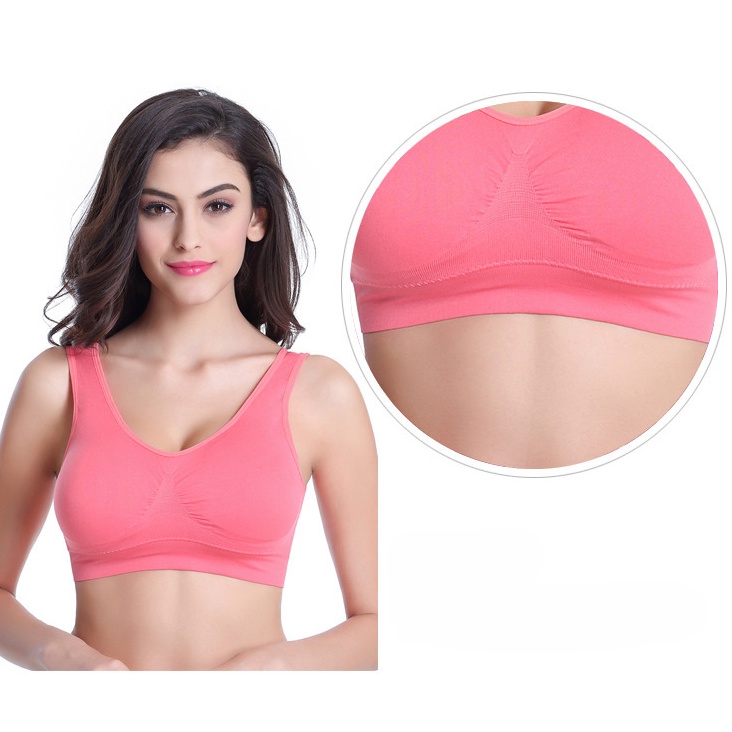 Áo Ngực Thể Thao Plus Size Không Đường May Có Mút Mỏng