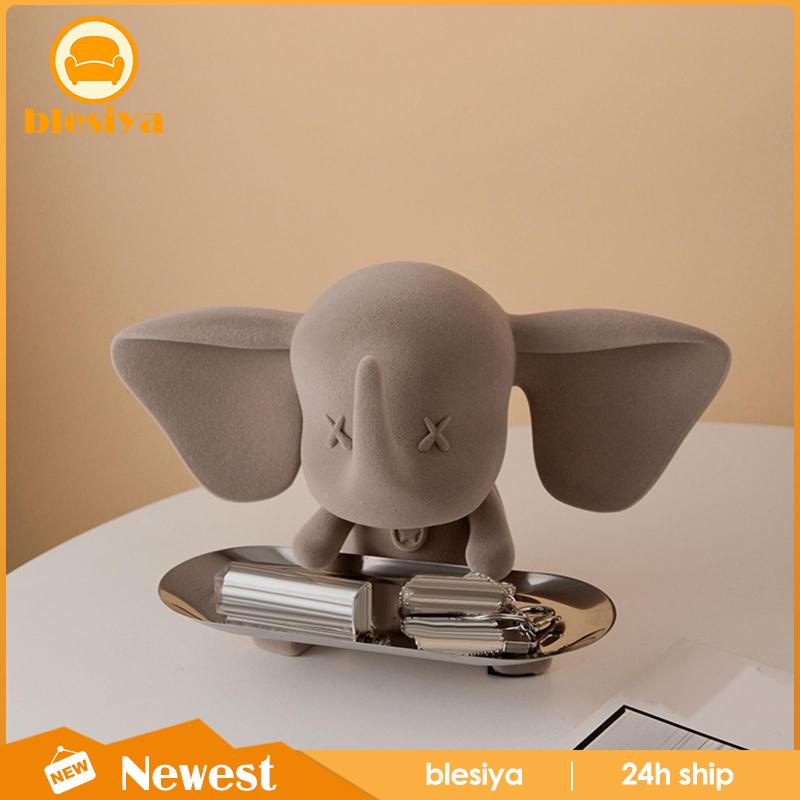 [Blesiya] Khay Phục Vụ Trang Sức Hình Tượng Voi Bằng Nhựa Resin