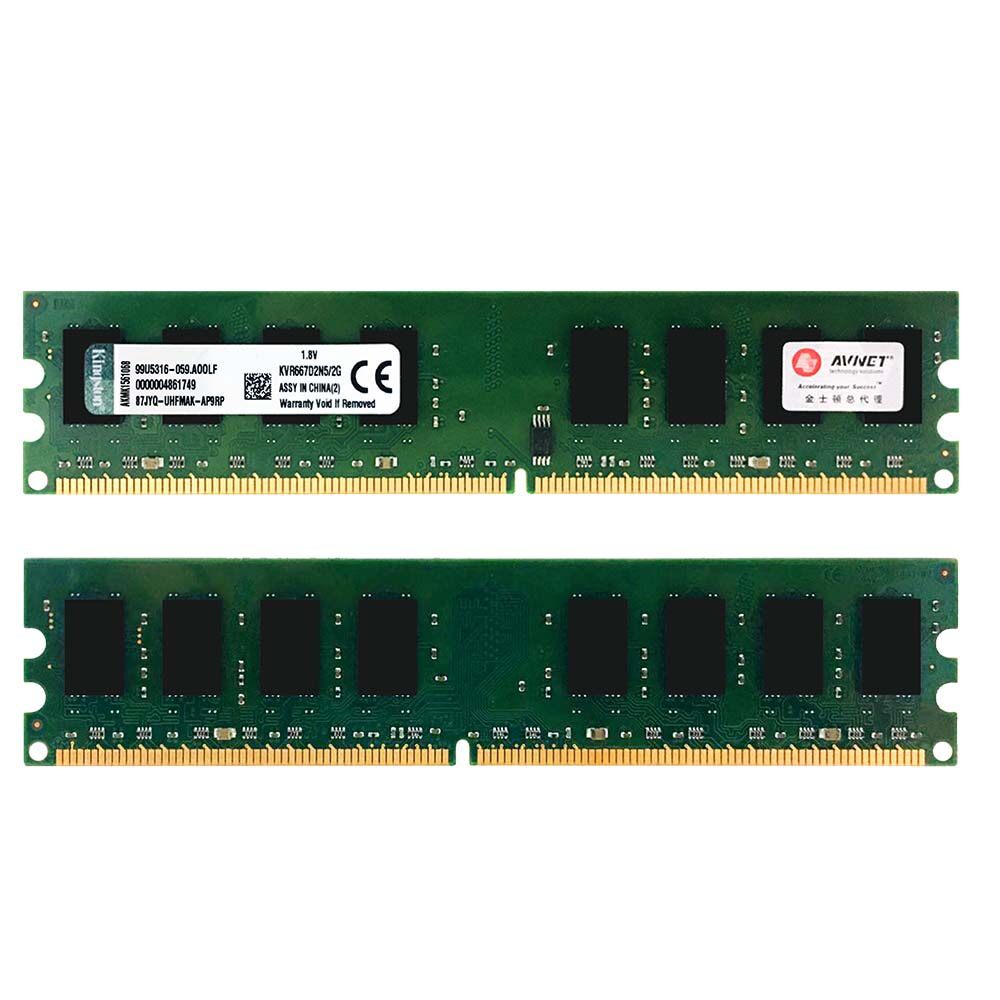 Bộ Nhớ RAM 4GB 2x 2GB PC2-5300 DDR2-667 KVR667D2N5 / 2G 240Pin
