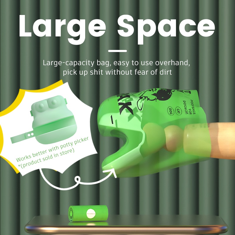 HamshMoc Túi Đựng Chất Thải Cho Thú Cưng Có Thể Phân Hủy Sinh Học Chống Rò Rỉ Tiện Dụng