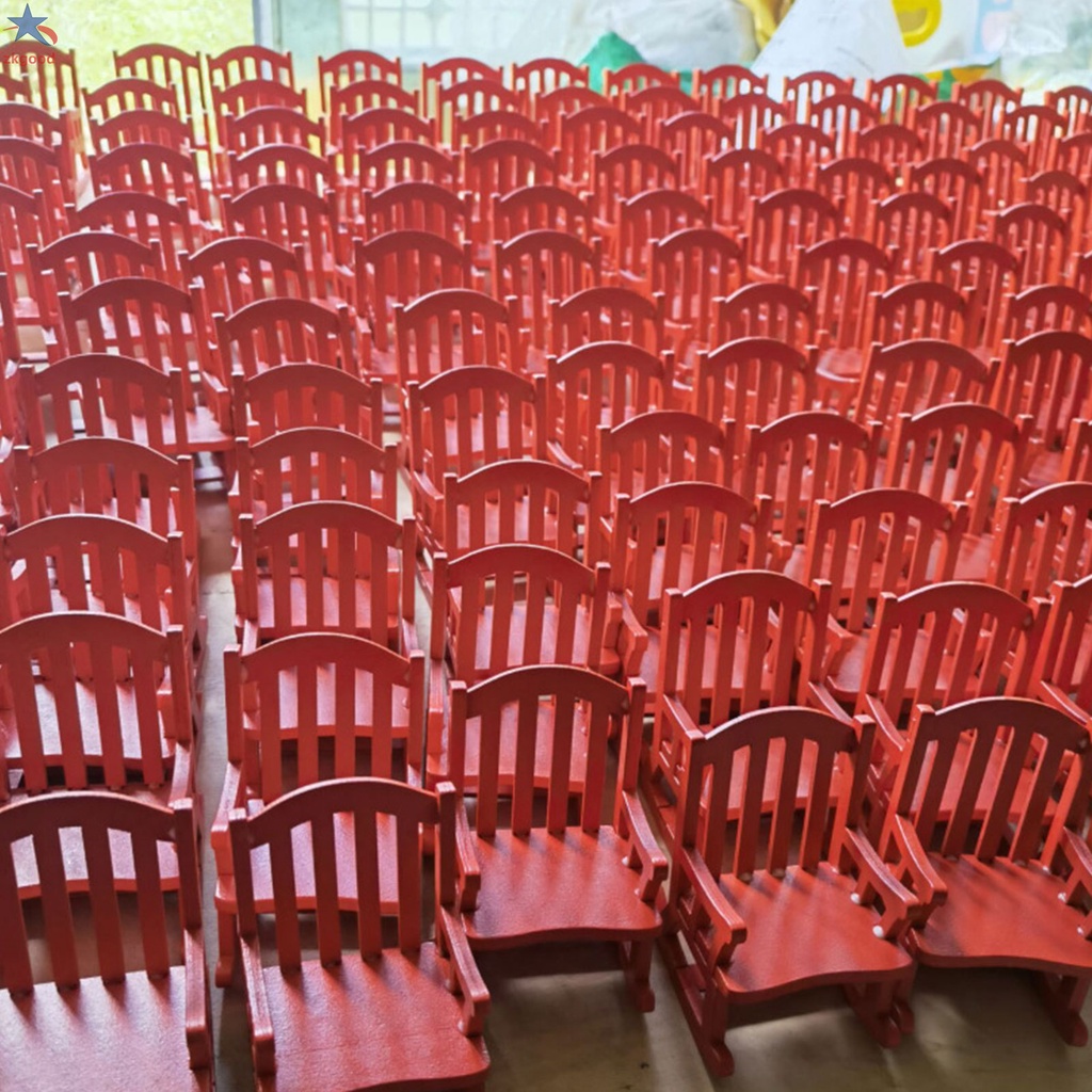 Phụ Kiện Trang Trí Giáng Sinh Bằng Gỗ Hình Ghế Bập Bênh Độc Đáo