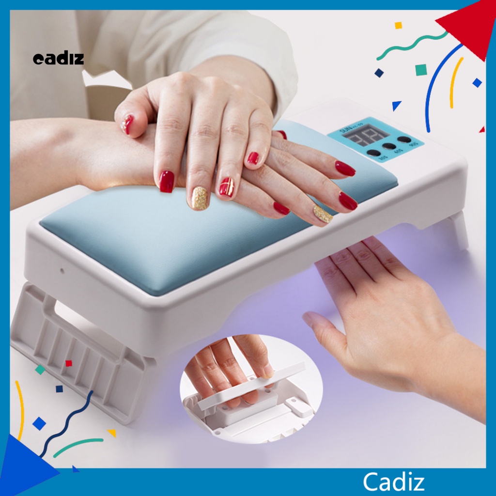 Đèn Hong Khô Sơn Móng Tay Bằng Tia UV 2 Trong 1 Kèm Gối Kê Tay Tiện Dụng