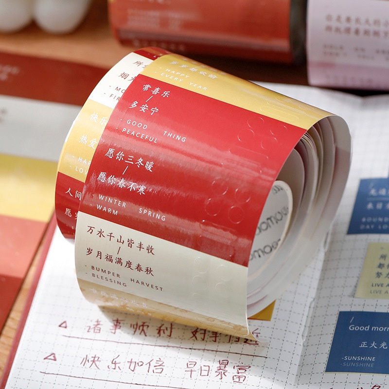 Cuộn Băng Keo Giấy Tráng Men Nhiều Màu Sắc Dùng Trang Trí Sổ Tay diy