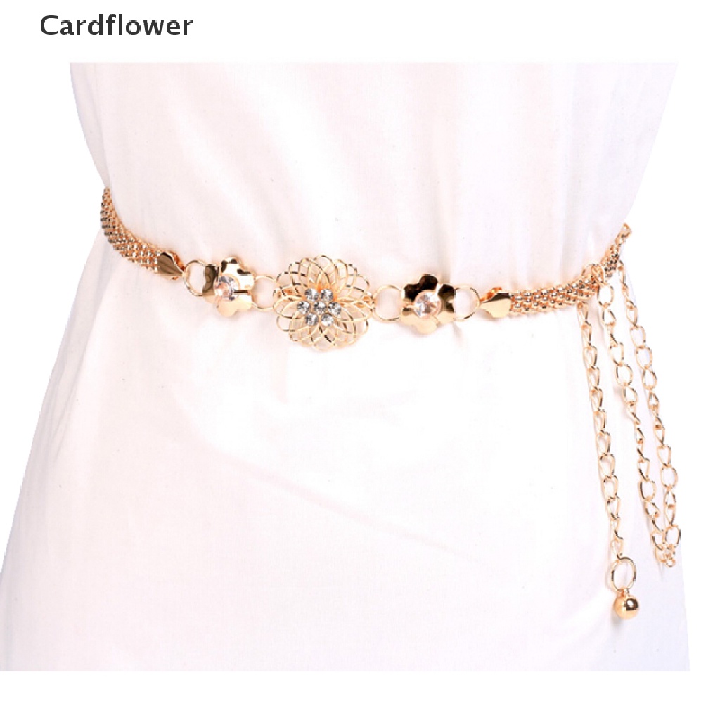 < Cardflower > Thắt Lưng Dây Xích Bằng Kim Loại Thanh Lịch Thời Trang Hàng Giảm Giá