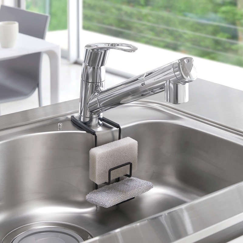 Rổ Đựng Mút Rửa Chén Treo Bồn Rửa Chén Ráo Nước Không Cần Đục Lỗ Cho Nhà Bếp