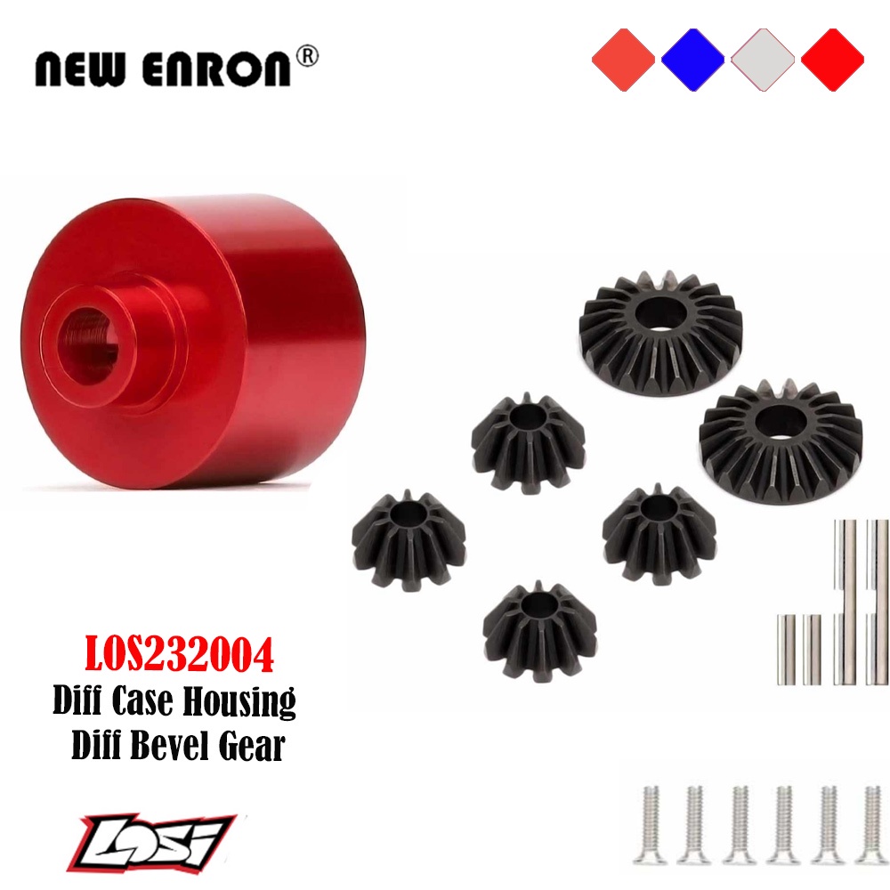 Vỏ hợp kim khác biệt Vỏ thép Bánh răng côn vi sai LOS232004 Đối với Đội xe RC Losi 1 / 10 Baja Rey Rock Rey RTR Xe tải sa mạc 4wd
