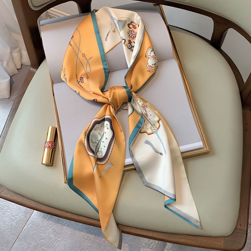 Khăn Quàng Cổ Và Túi Xách Bằng Lụa Phong Cách Hàn Quốc Cổ Điển Thời Trang Xuân Hè Mới Cho Nữ