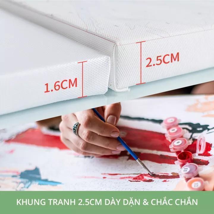 ✅Tranh số hóa Tiên cảnh Vương quốc thần tiên đã căng khung 40x50cm