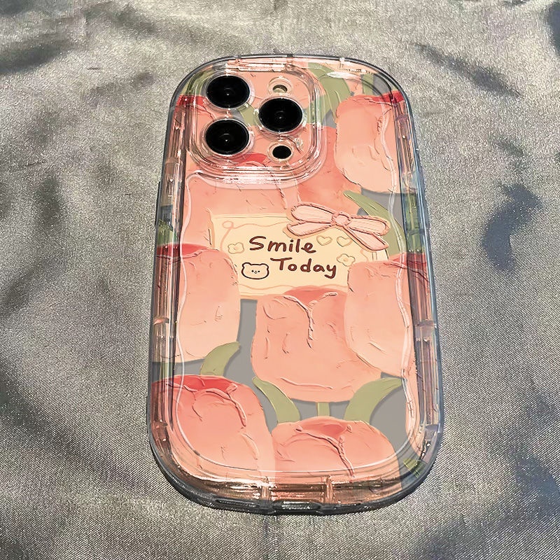✅Ốp Điện Thoại Mềm Trong Suốt Chống Sốc In Hình Hoa Tulip Cho Iphone 12 Promax 7 Xr 118P 14 / xs13 PLHX