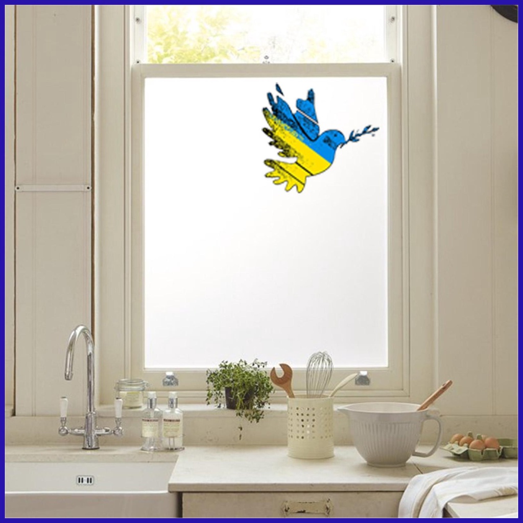 Đề Can PVC In Biểu Tượng Hòa Bình Và Chim Bồ Câu Ukrainian Dove Chống Thấm Nước Trang Trí Xe Hơi
