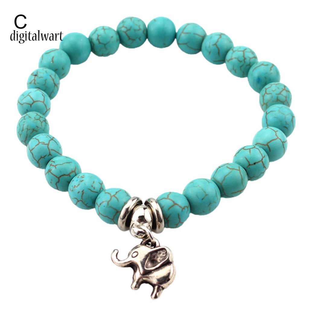 Kỹ Thuật Số| Vòng Tay Chuỗi Hạt Đá Ngọc Lam Nhân Tạo Hình Cú Mèo Thời Trang
