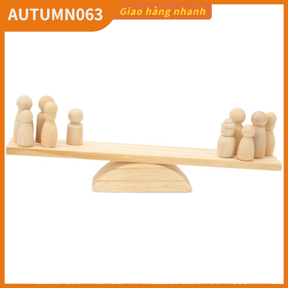 Autumn063 Đồ Chơi Đếm Cân Bằng Gỗ Tự Làm Cho Búp Bê Chưa Hoàn Thành Với Sắc Tố 8 Màu Trẻ Em
