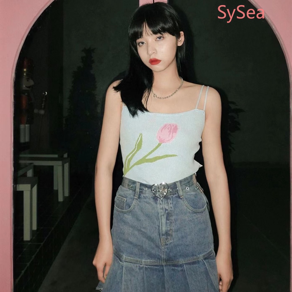 Áo Hai Dây Họa Tiết Hoa Thời Trang Mùa Hè Quyến Rũ Cho Nữ