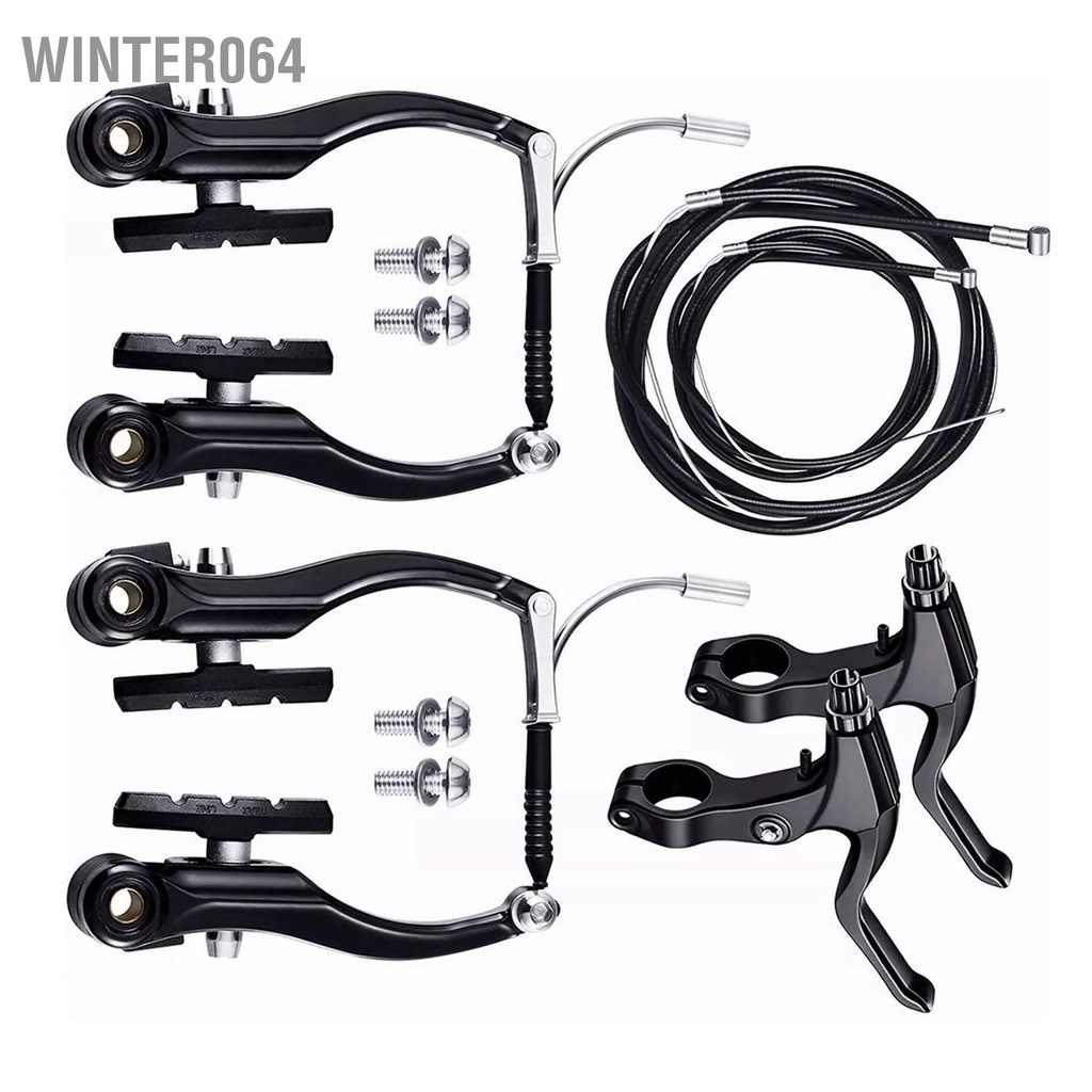 Winter064 Xe Đạp Phía Trước Sau Bộ Phanh V Hợp Kim Nhôm Đường Núi Đi Phụ Kiện Màu Đen