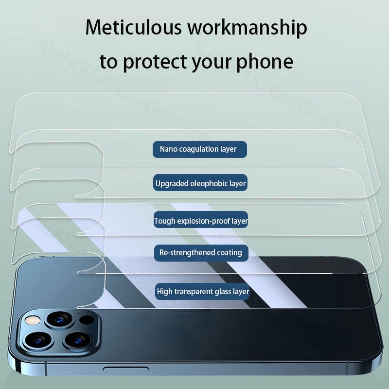 Kính Cường Lực Bảo Vệ Mặt Trước Sau Cho iPhone 14 13 12 11 Pro MAX Plus 14Plus 13Mini 12Mini