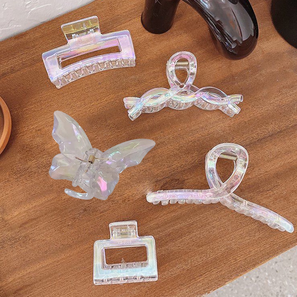 Kẹp Tóc Hình Bướm Bằng Acrylic Trong Suốt Dành Cho Nữ