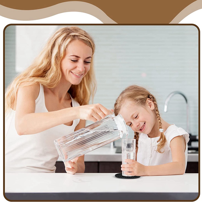 Bộ 10 Đế Lót Ly Bằng Silicone Chịu Nhiệt Chống Trượt Tiện Dụng