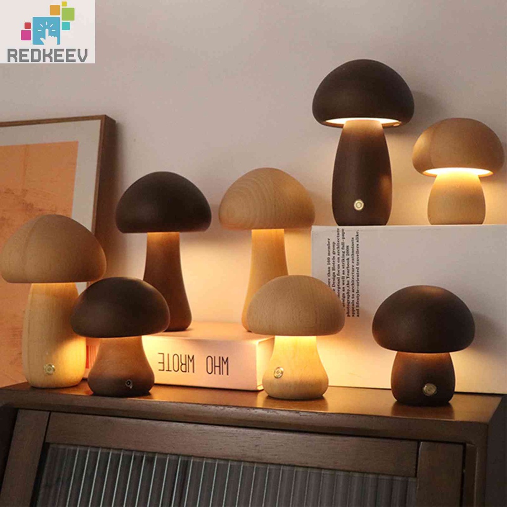 Đèn Ngủ Để Bàn Hình Cây Nấm 450mAh Sạc Cổng USB Dùng Làm Quà Tặng Đám Cưới