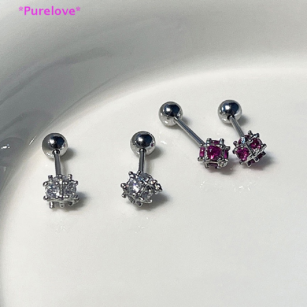 1 Đôi Khuyên Tai Đính Đá Zircon Thời Trang Cho Nữ Mới