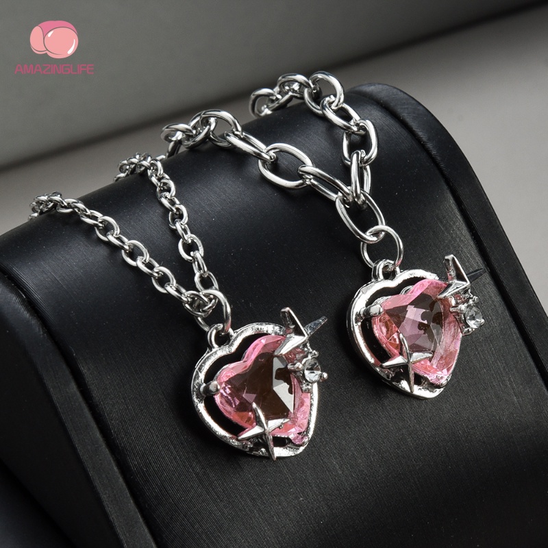 Vòng Cổ Choker Y2K Mặt Trái Tim Thời Trang