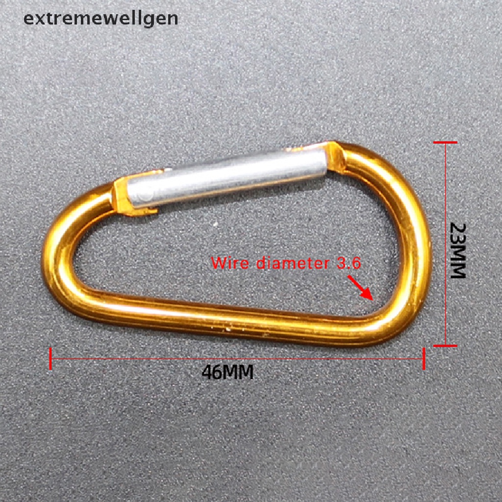 Set 10 Móc Khóa Chữ D Bằng Hợp Kim Nhôm Nhiều Màu Sắc