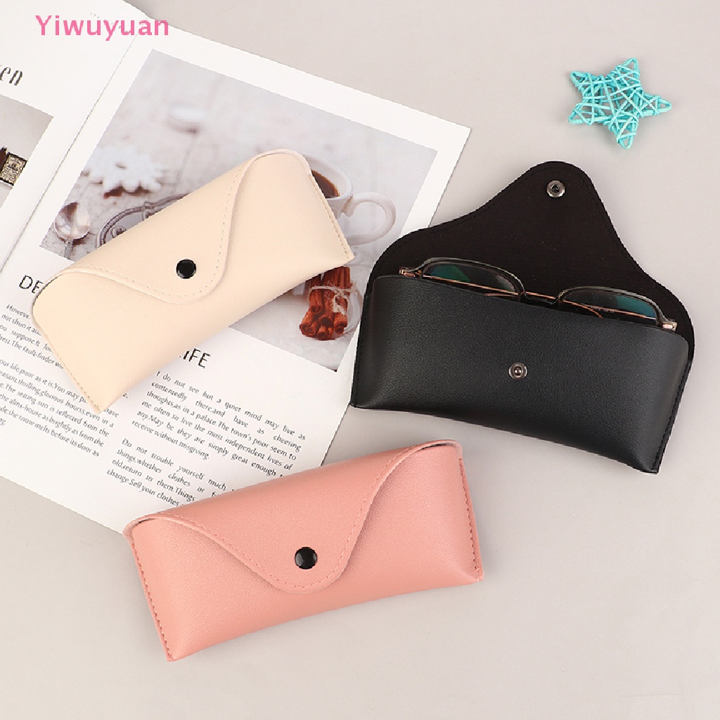 1 Túi Da Đựng Mắt Kính Màu Trơn Mới