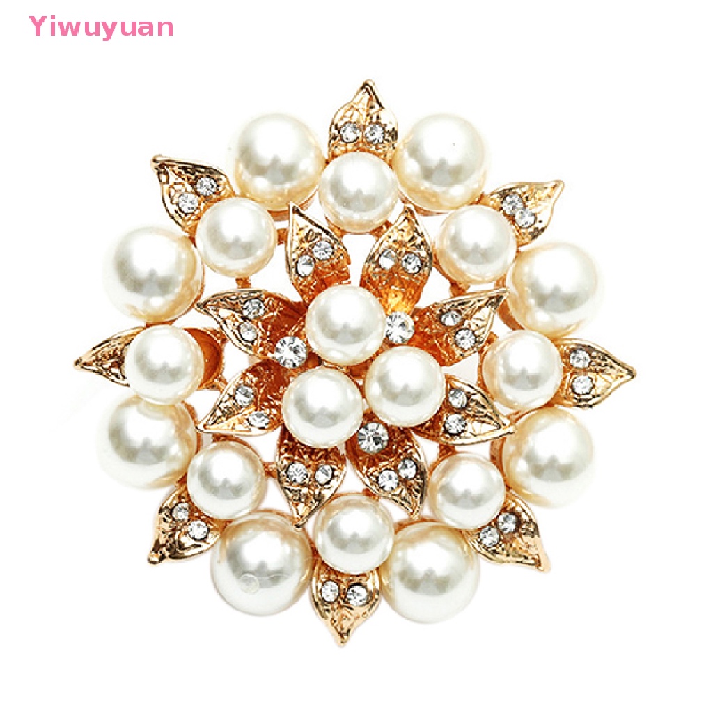 &lt; Yiwuyuan &gt; Nhẫn Đính Hôn Zircon Ngọc Trai Trắng Thanh Lịch Hình Hoa Lớn Phong Cách Hàn Quốc Quà Tặng Tiệc Cưới