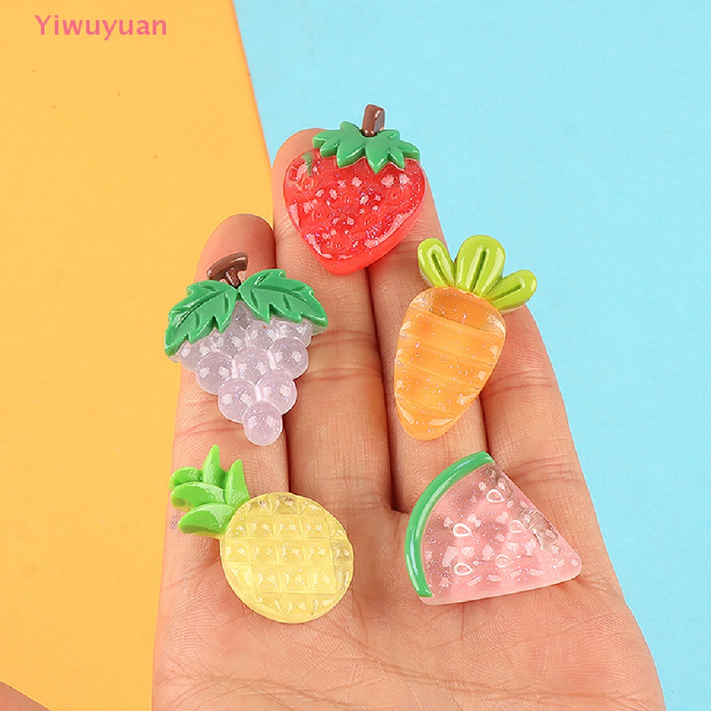 < Yiwuyuan > Keo Dạ Quang Tự Trang Trí Hình Trái Cây Hoạt Họa Dễ Thương Cho Ốp Điện Thoại Di Động