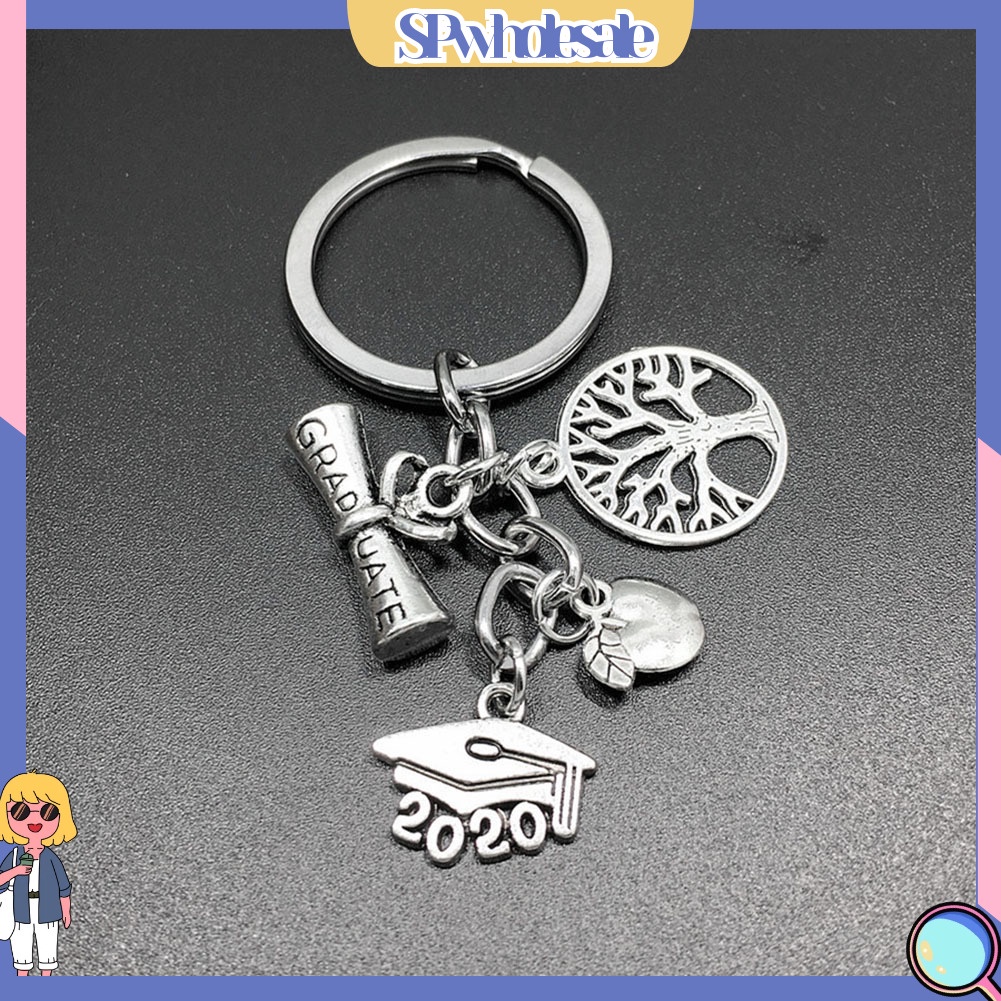 <SPwholesale> Móc Khóa Hình Nón Tốt Nghiệp 2020 Bằng Hợp Kim Có Giá Đỡ