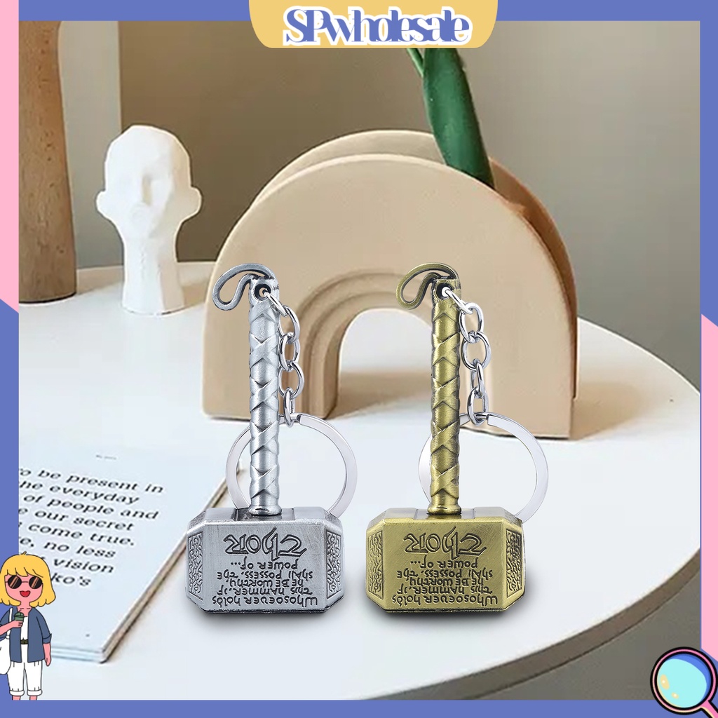 <SPwholesale> Móc Chìa Khóa Hình Búa Hoạt Hình Thật Đa Năng Không Phai Màu Trang Trí Di Động Cho Nam Và Nữ