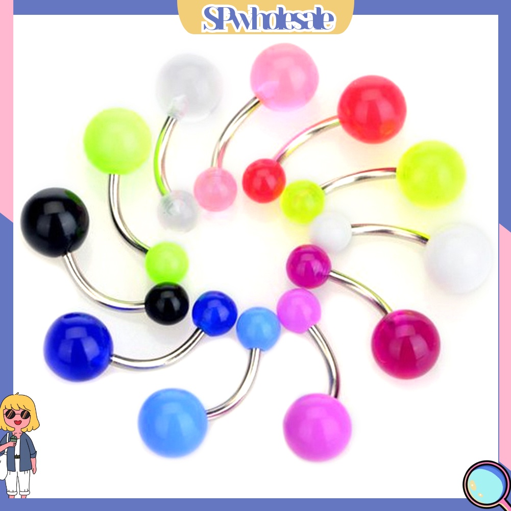 &lt;SPwholesale&gt; Bộ 50 / 90 Khuyên Xỏ Bằng Acrylic Cá Tính