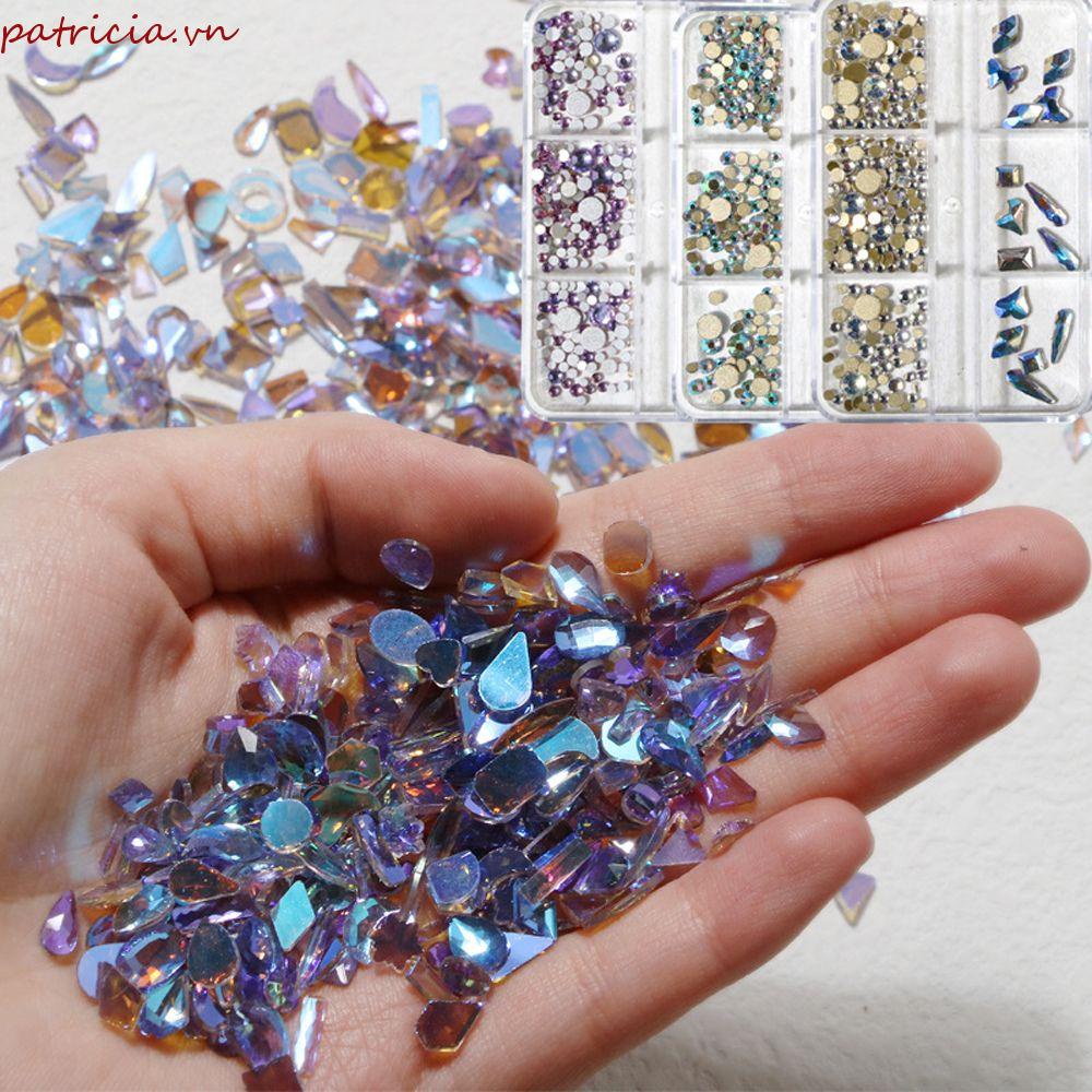 Miếng Dán Trang Trí Móng Tay Xinh Xắn|Hạt Nhựa AB Đầy Màu Sắc Cực Quang|Phụ Kiện Trang Trí Hình Dạng Độc Đáo Sáng Tạo