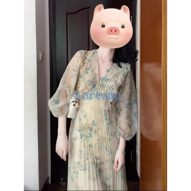 Hàng Có Sẵn Giao Hàng Trong Vòng 24 Giờ#Đầm Phong Cách Hàn Quốc Thời Trang 24H Cho Bé Gái#Đầm Dài In Họa Tiết Hoa Phong Cách Hàn Quốc Thời Trang Xuân Thu 2023 Cho Mẹ Bầu