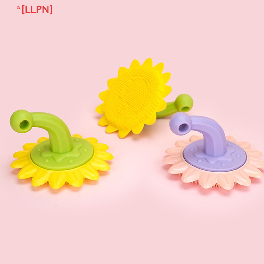 Bàn Chải Gội Đầu Bằng Silicon Mềm Hình Hoa Hướng Dương Cho Bé