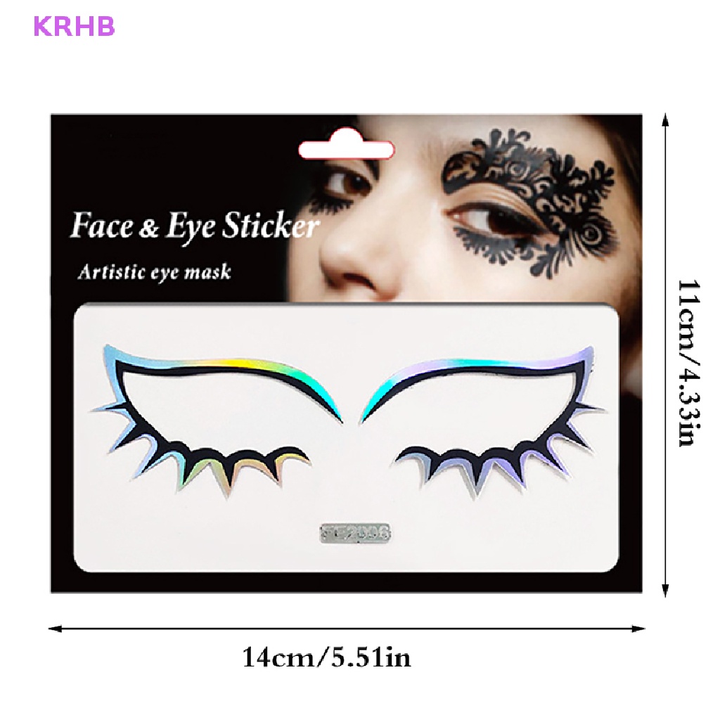 1 Cặp Nhãn Dán Trang Trí Mắt Lễ Hội Màu Laser Độc Đáo