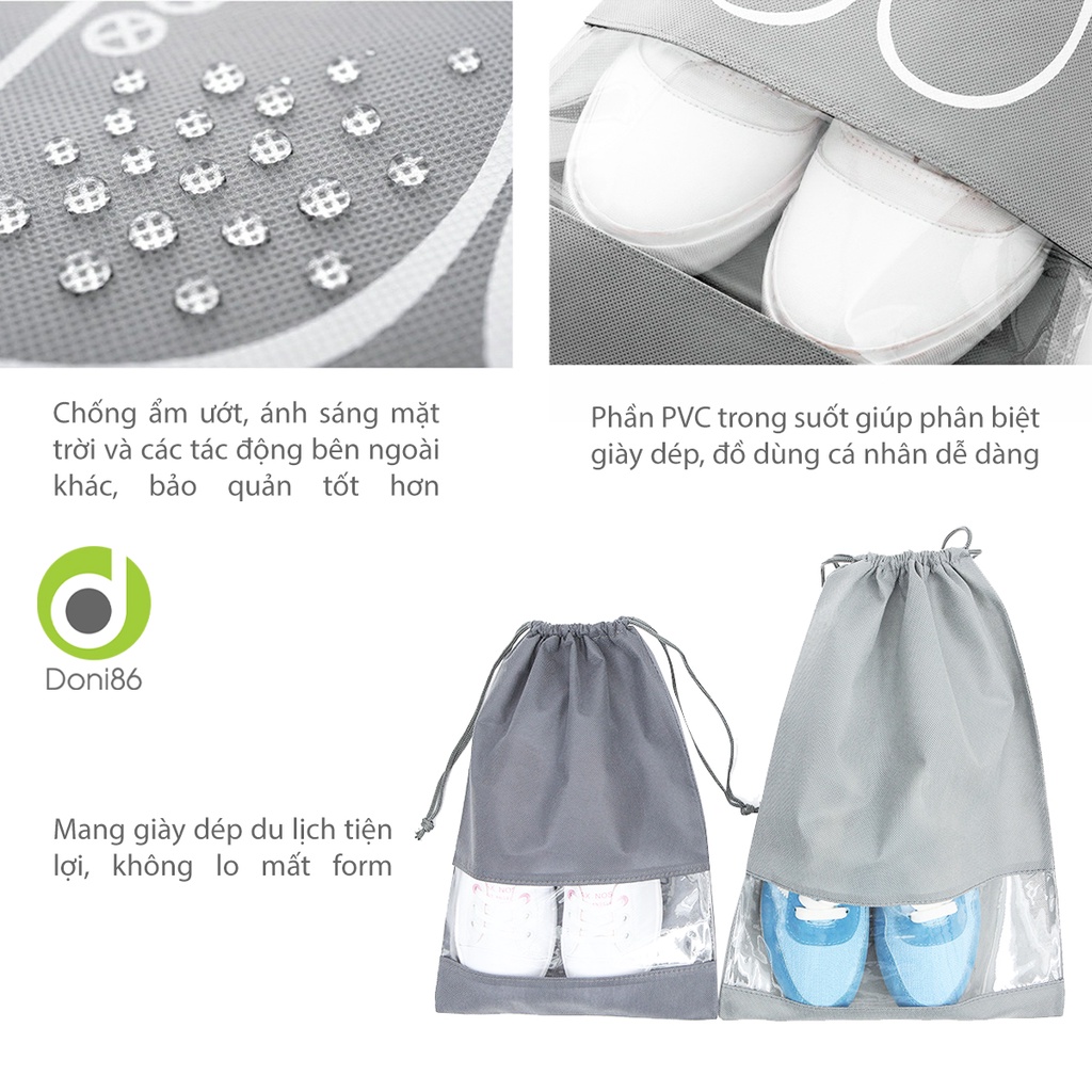 Túi đựng giày kích thước lớn phù hợp nhiều size giày, chống ẩm ướt, chống bụi bẩn - Doni - DOPK352