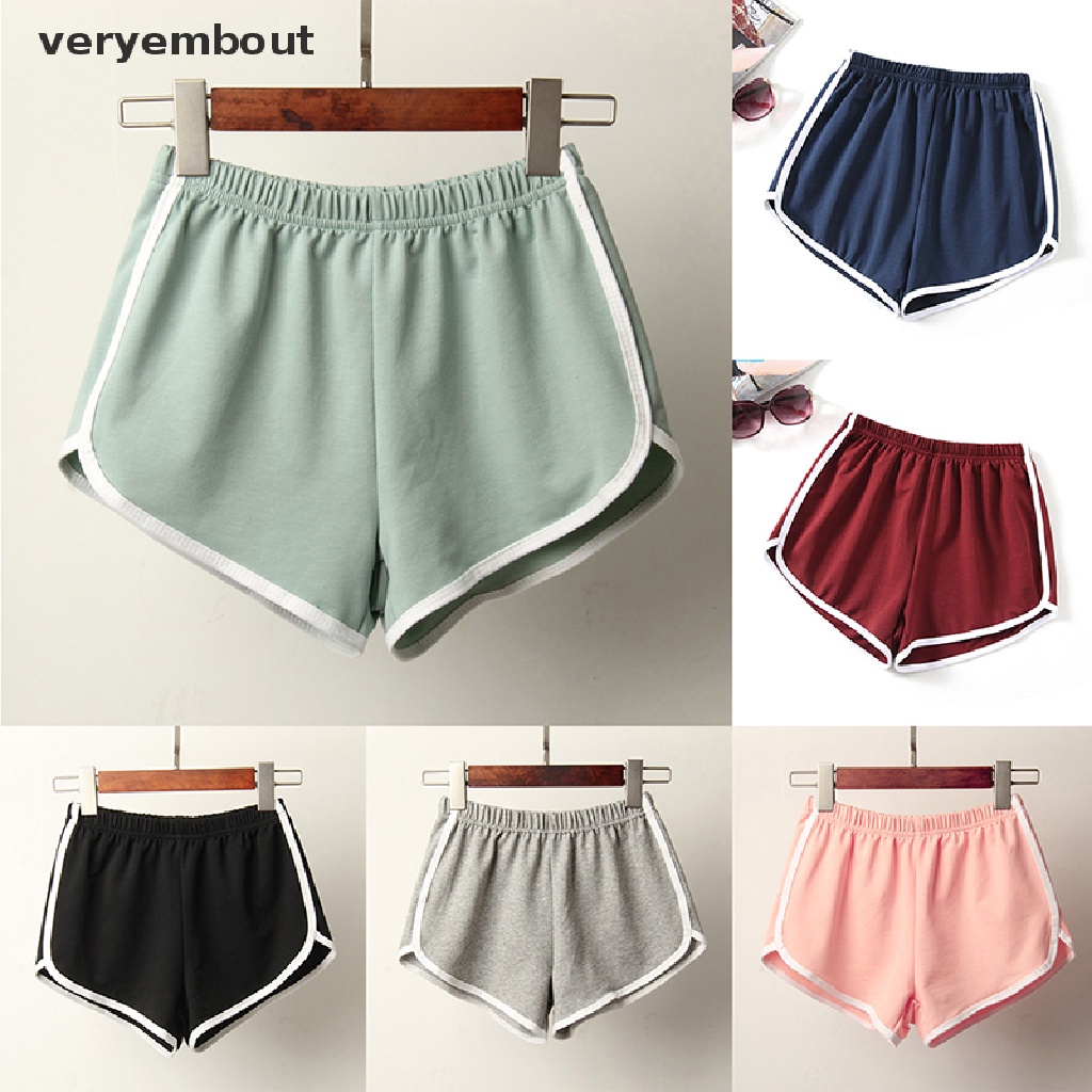 Quần Short Thể Thao Mùa Hè Màu Kẹo Ngọt Lưng Thun Co Giãn Phong Cách Thể Thao Mới Cho Nữ