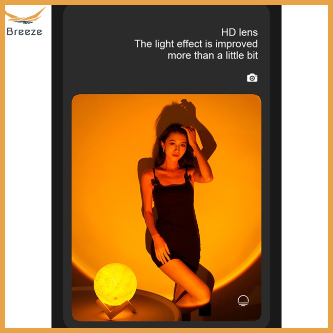 Đèn Led Để Bàn Mini Hình Mặt Trăng / Hoàng Hôn Có Thể Điều Chỉnh Độ Sáng Sạc Usb