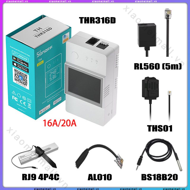 Sonoff Phụ Kiện Cảm Biến Nhiệt Độ Và Độ Ẩm Cho Sonoff AM2301 / DS1820 / DS18B20 / AL560 5m / SI7021 Sonoff TH10 TH16 TH Elite / TH (Xiaomeimall)