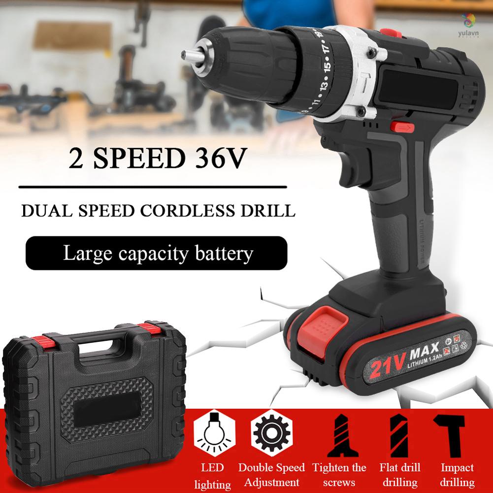 Máy Khoan Điện Cầm Tay Không Dây Công Suất Cao 21VF Đa Năng Có Thể Sạc Lại