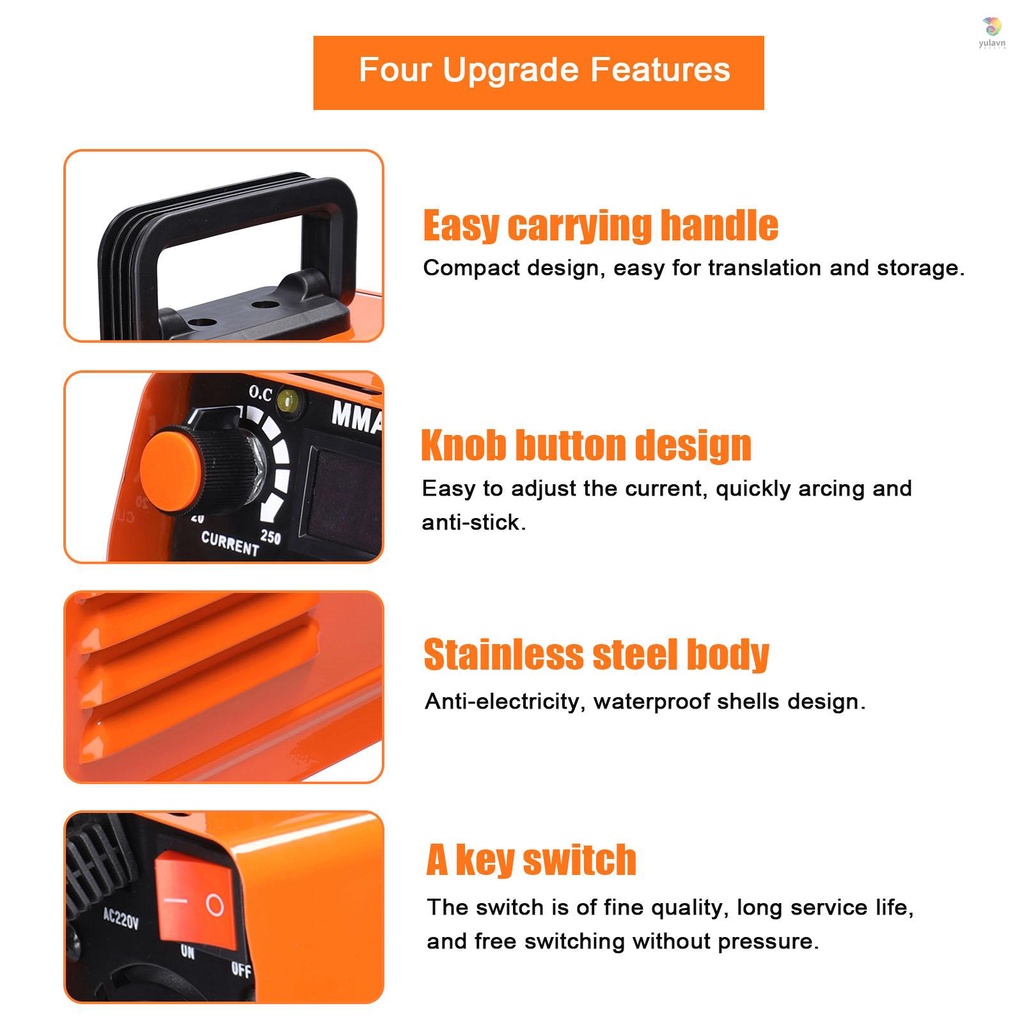 Máy Hàn Điện MMA-250 Mini Bằng Kim Loại Chuyên Dụng