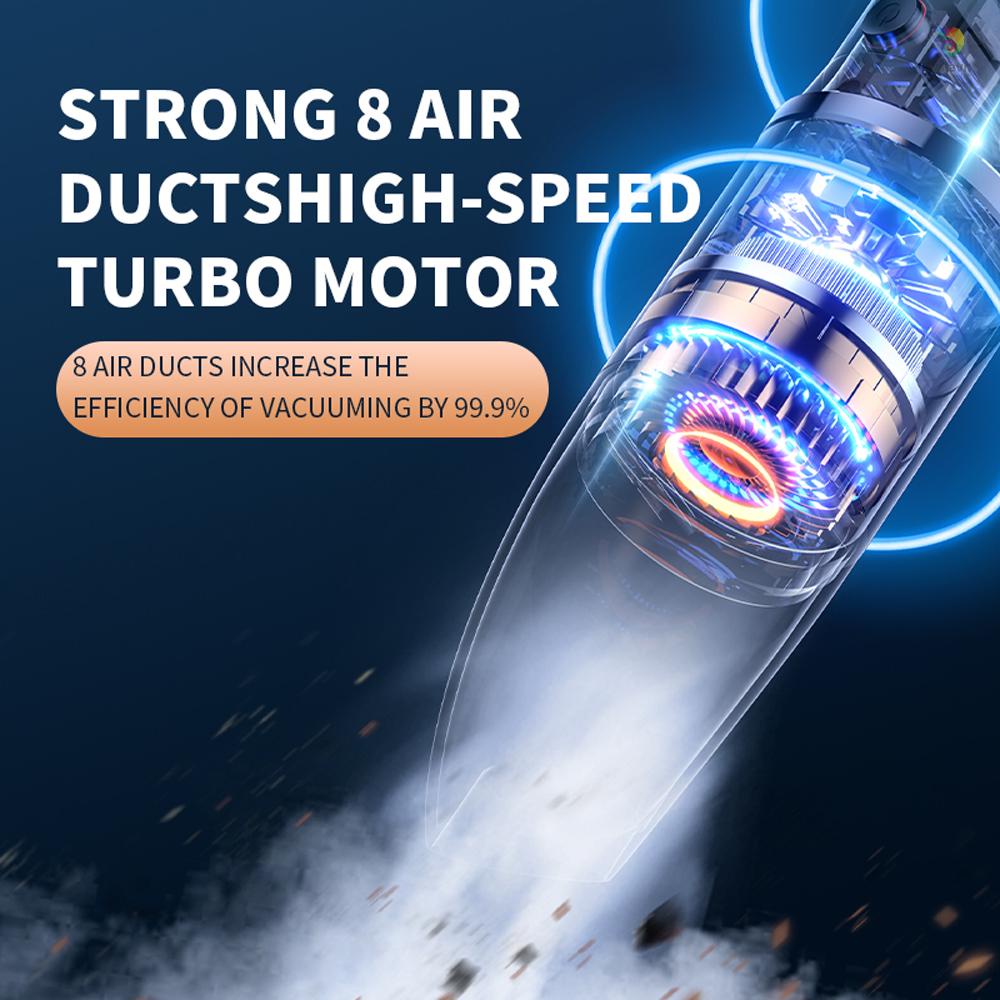 Máy Hút Bụi Không Dây Công Suất Cao 120W Hai Công Dụng Cho Xe Hơi / Nhà Cửa